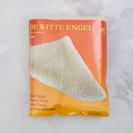 De witte Engel wollen teddy stof 30*40cm