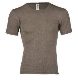 Engel Natur woolsilk short sleeved shirt walnut