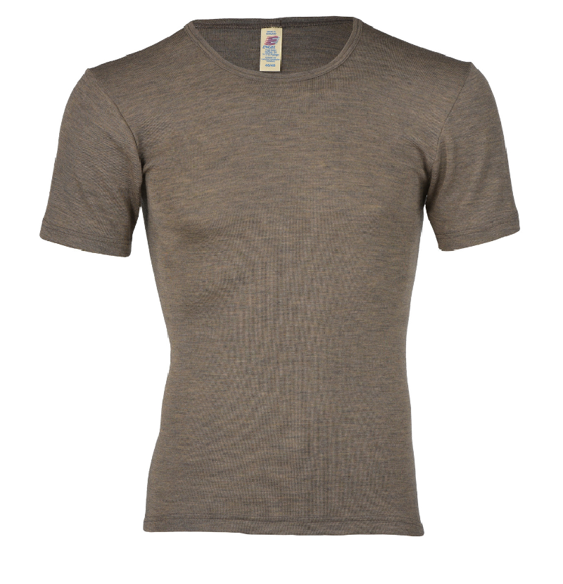Engel Natur wolzijde heren tshirt walnoot (704800)