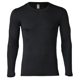 Engel Natur woolsilk long sleeved shirt black