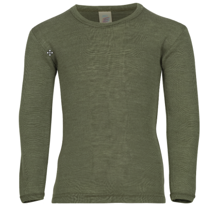 Engel Natur wol zijde longsleeve olive (707810)