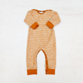 Lilano softly rubbed woolen jumpsuit curry striped