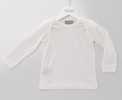 Alkena zijden longsleeve naturel