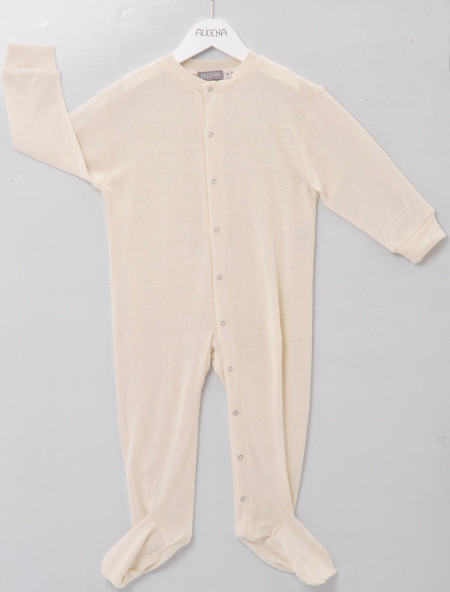 Alkena zijden jumpsuit naturel