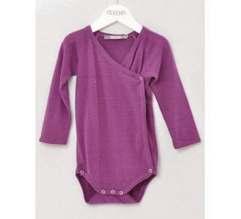 Alkena 100% silk wrap around body aubergine