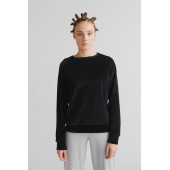 Leela cotton velourse longsleeve zwart