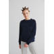 Leela cotton velvet longsleeve night blue