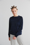 Leela cotton velourse longsleeve zwart