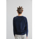 Leela cotton velvet longsleeve night blue