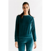 Leela cotton velourse longsleeve zwart