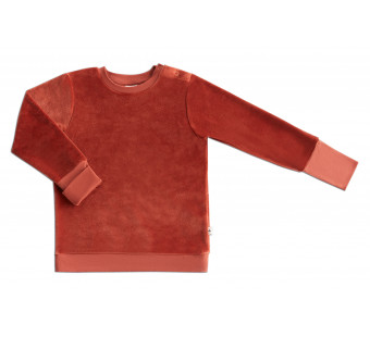 Leela cotton velvet longsleeve tabasco