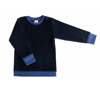 Leela cotton velourse longsleeve night blue