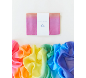 Sarah's silk giant silk towel rainbow