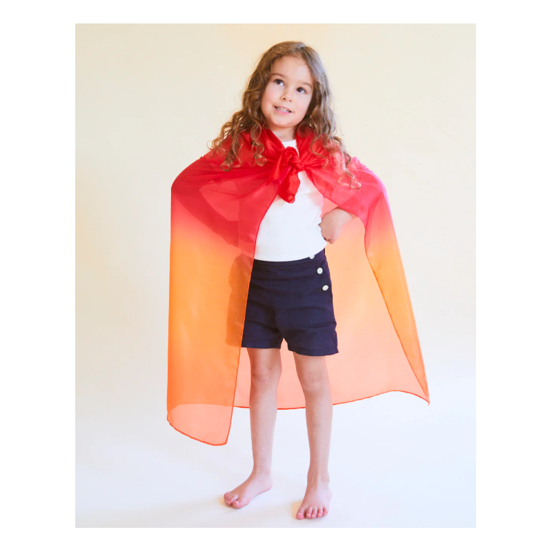 Sarah's silk zijde doek 85cm*85cm vuur