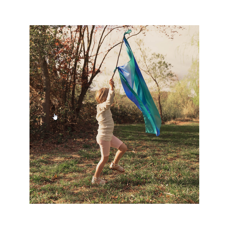 Sarah's silk enchanted playsilk 35*35 inch rainbow