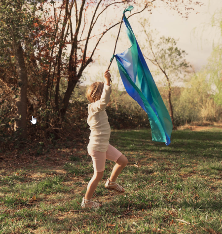 Sarah's silk enchanted playsilk 35*35 inch rainbow