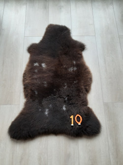 Gerberei Trautwein lamsvel langharig bruin ongeveer 100cm  vacht1