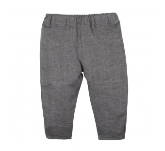 Pure Pure linnen broek grijs