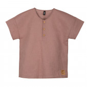 Pure Pure linnen/katoen  shirt druivenpaars