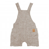 Pure Pure linen dungarees brown striped
