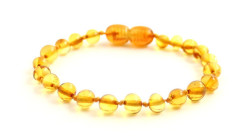 Amber bracelet joney coloured polished