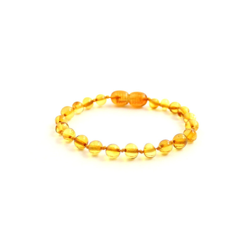 Amber bracelet joney coloured polished