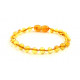 Amber bracelet joney coloured polished