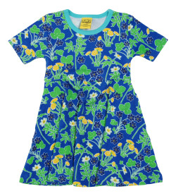 Duns Sweden katoenen skater dress hoefsblad blauw