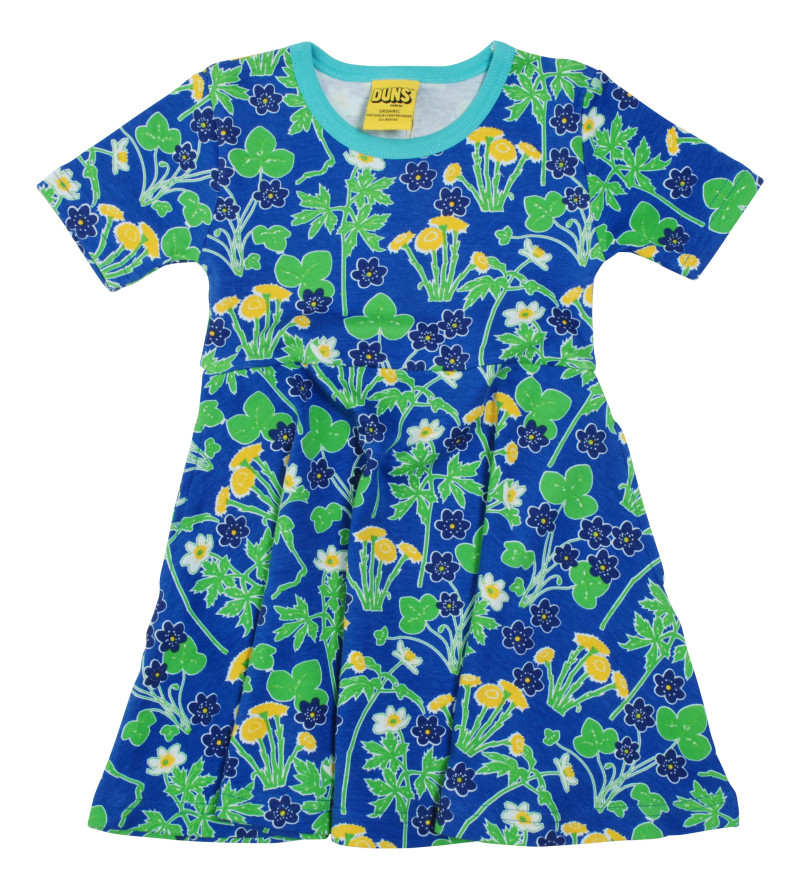 Duns Sweden katoenen skater dress hoefsblad blauw