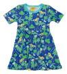 Duns Sweden short sleeved skater dress coltsfoot blue