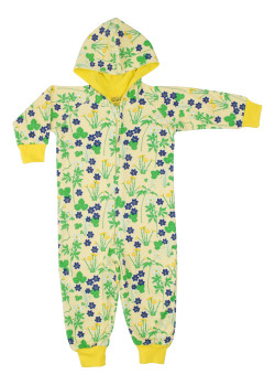 Duns Sweden gevoerde onesie hoefsblad geel