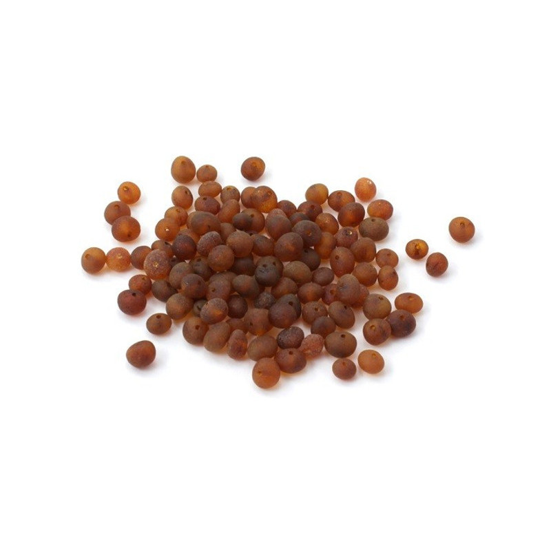 Barnsteen kralen los per 10 stuks cognac ongepolijst