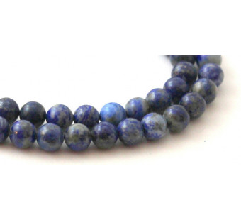 Een set van 10 lapis lazulli kralen 6mm doorsnede