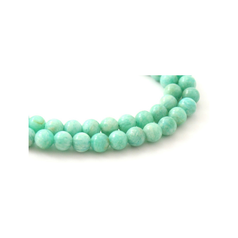 A set of 10 amazonite beads 6mm