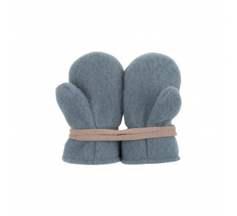 Pure pure wool fleece mittens stormy blue