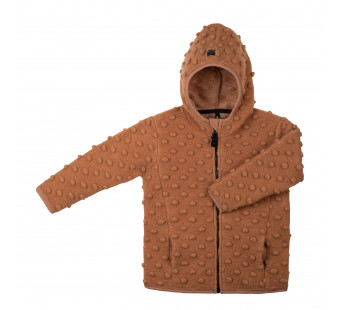 Pure Pure boiled woolen duffle coat mocha dots