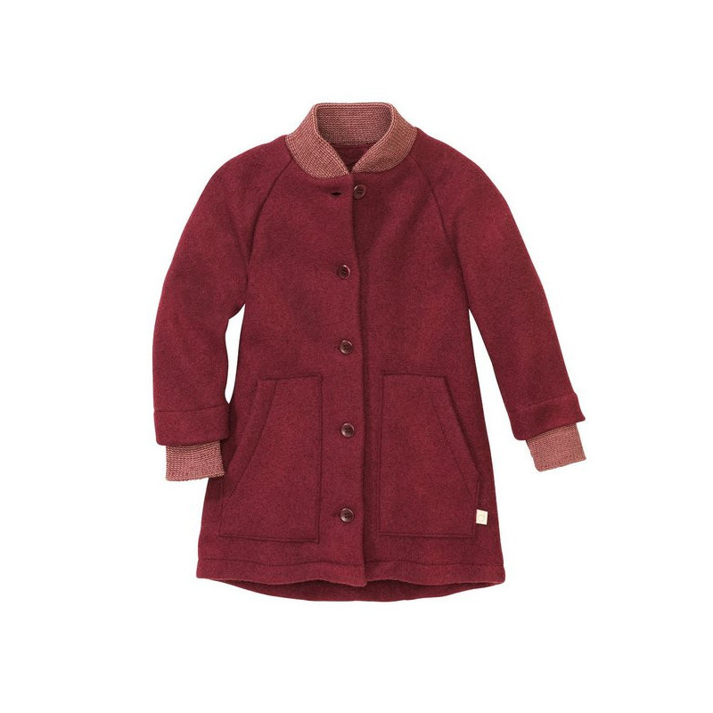 Disana boiled woolen coat cassis