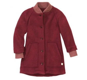 Disana boiled woolen coat cassis