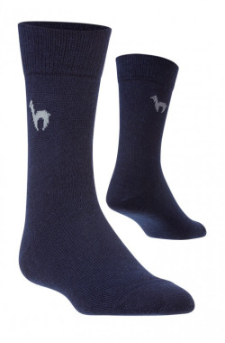 Apu Kuntur business socks alpaca wool socks blue