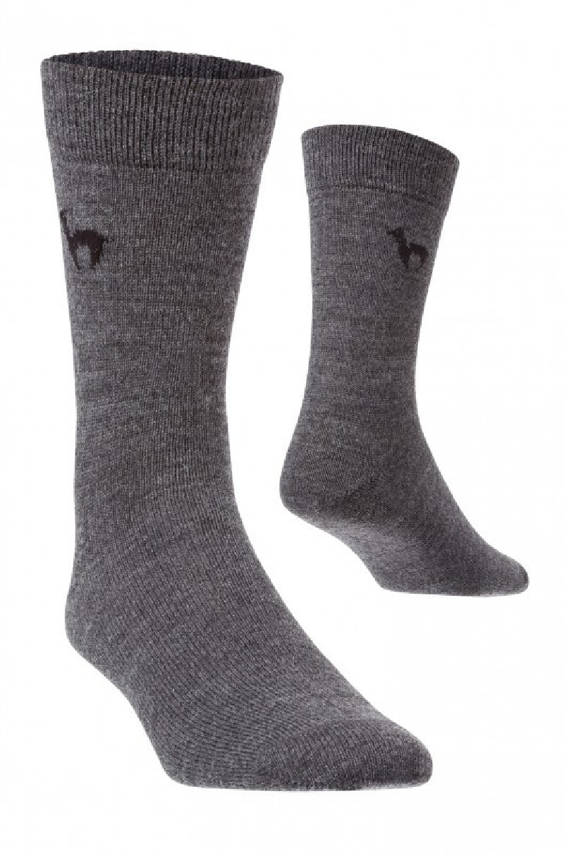 Apu Kuntur business socks alpaca wool socks blue