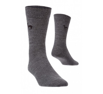 Apu Kuntur business sokken alpaca wol grijs