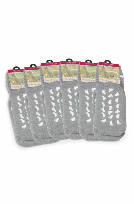 Apu Kuntur anti slip socks alpaca wool grey