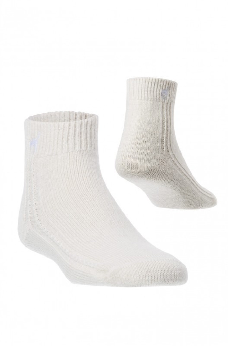 Apu Kuntur low socks alpaca wool socks natural white