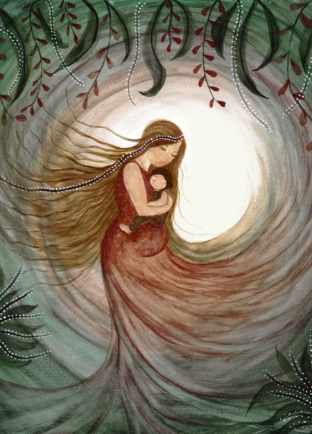 Postal card Motherhood- Bijdehansje