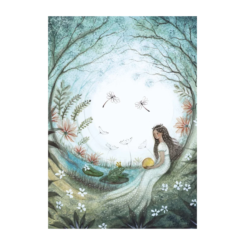 Postal card Princess and the Frog- Bijdehansje