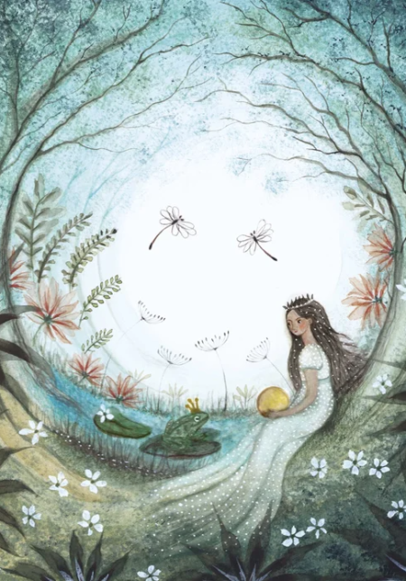 Postkaart Princess and the Frog - Bijdehansje