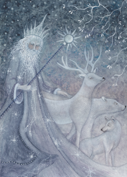 Postal card King Winter - Bijdehansje