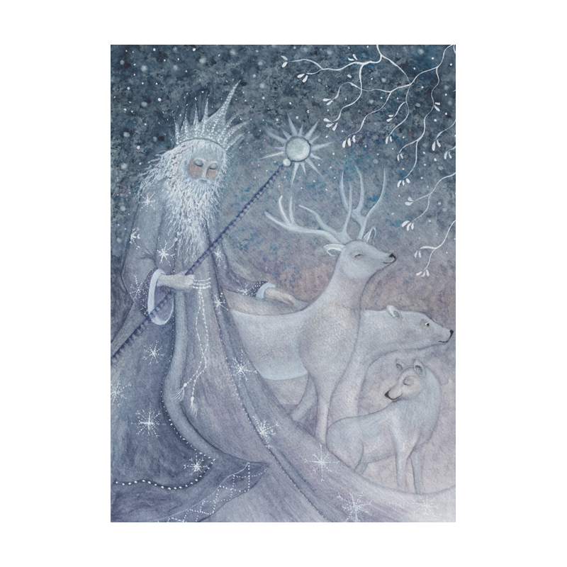 Postal card King Winter - Bijdehansje