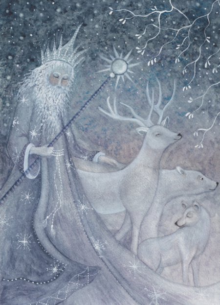 Postal card King Winter - Bijdehansje