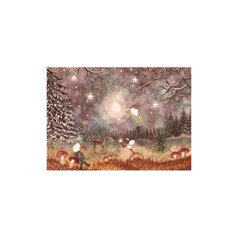 Postkaart Magical Season- Bijdehansje